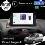 Магнітола Renault Kangoo 2 (2007-2021) DUDU 5 9.5" QLED, 8/128, 360