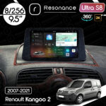 Магнітола Renault Kangoo 2 (2007-2021) Resonance Ultra S8 (7870) 8/256, 9.5" 2K QLED, 360