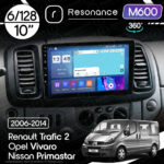 Магнітола Renault Trafic 2 (2006-2010) Resonance M600 6/128, 10" 360 QLED
