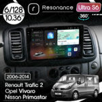 Магнітола Renault Trafic 2 (2006-2010) Resonance Ultra S6 (7870) 6/128, 10.36" 2K QLED, 360