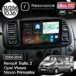 Магнітола Nissan Primastar (2006-2014) Resonance Ultra S12 (7870) 12/256, 10.36" 2K QLED, 360
