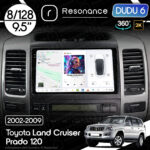 Магнітола Toyota Land Cruiser Prado 120 (2002-2009) DUDU 6 9.5" 2K QLED, 8/128, 360