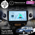 Магнітола Toyota RAV4 3 (XA30) (2005-2016) Resonance Ultra T100 2/32, 9" IPS (CarPlay)