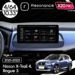 Магнітола Nissan X-Trail 4 (T33) (2021-2025) [Тип 1] Resonance X20 PRO 4/64 10.33" QLED (Audi/Benz Style)