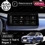 Магнітола Nissan X-Trail 4 (T33) (2021-2025) [Тип 1] Resonance X20 PRO 4/64 12.3" 2K QLED (BMW Style)
