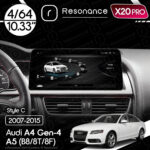 Магнітола Audi A5 (8F/8T) S5 RS5 A5L (2007-2015) [Low] Resonance X20 PRO 4/64 10.33" QLED (BMW Style)