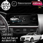 Магнітола Audi A5 (8F/8T) S5 RS5 A5L (2007-2015) [High] Resonance X20 PRO 4/64 12.3" 2K QLED (BMW Style)