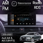 Магнітола Audi A4 Gen-5 (B9) S4 RS4 A4L (2015-2025) Resonance X20 PRO 4/64 10.33" QLED (Audi/Benz Style) - Зображення 10