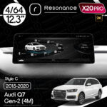 Магнітола Audi Q7 2 (4M) SQ7 (2015-2020) Resonance X20 PRO 4/64 12.3" 2K QLED (BMW Style)