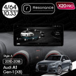 Магнітола Audi A1 (8X) (2010-2018) Resonance X20 PRO 4/64 10.33" QLED (Audi/Benz Style)