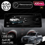Магнітола Audi A1 (8X) (2010-2018) Resonance X20 PRO 4/64 12.3" 2K QLED (BMW Style)