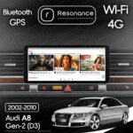 Магнітола Audi A8 2 (D3/4E) S8 A8L (2002-2010) Resonance X20 PRO 4/64 10.33" QLED (Audi/Benz Style) - Зображення 6