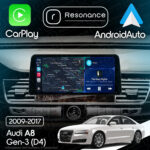 Магнітола Audi A8 3 (D4/4H) S8 A8L (2009-2017) Resonance X20 PRO 4/64 10.33" QLED (BMW Style) - Зображення 7