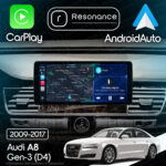 Магнітола Audi A8 3 (D4/4H) S8 A8L (2009-2017) Resonance X20 PRO 4/64 10.33" QLED (Audi/Benz Style) - Зображення 7